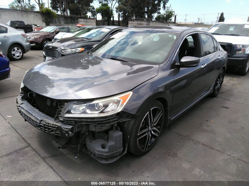 2017 HONDA ACCORD SEDAN SPORT - 1HGCR2F60HA033629