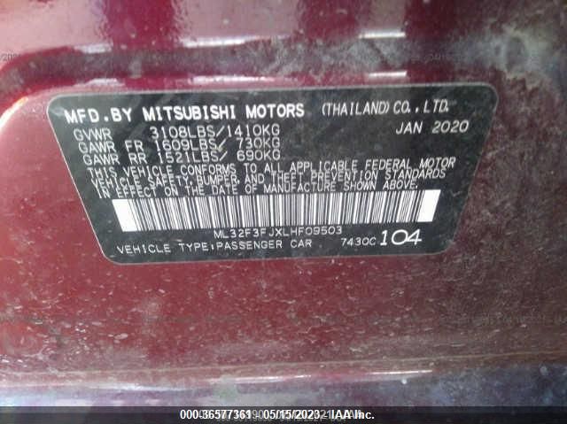 2020 MITSUBISHI MIRAGE G4 ES - ML32F3FJXLHF09503