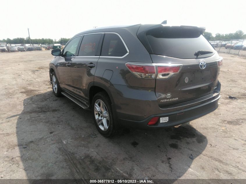 2015 TOYOTA HIGHLANDER HYBRID LIMITED - 5TDDCRFH6FS011570
