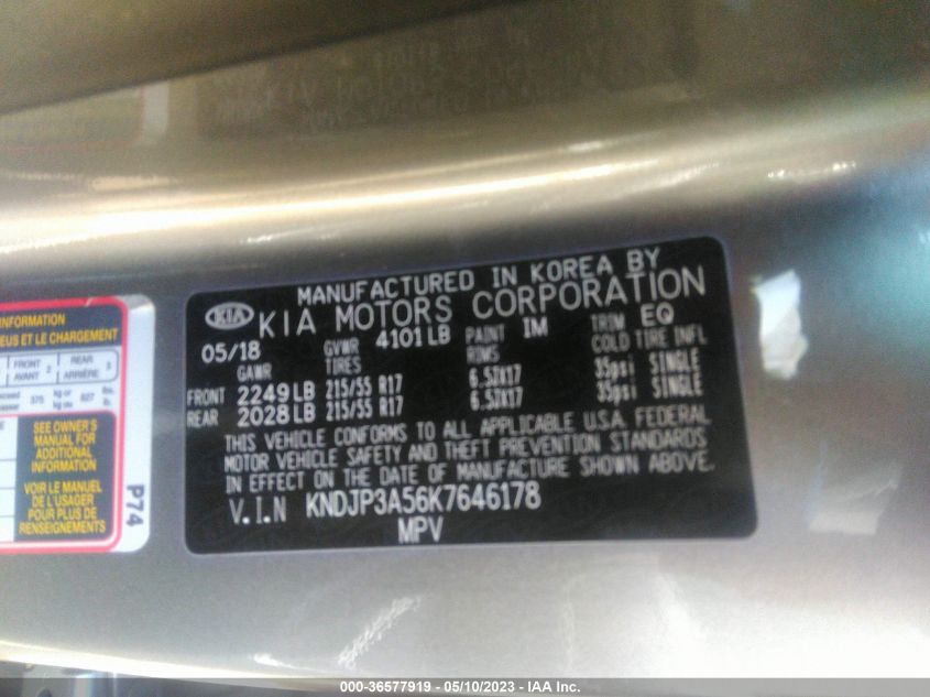 2019 KIA SOUL + - KNDJP3A56K7646178