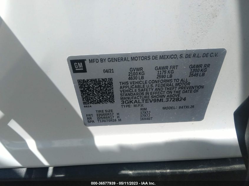 2021 GMC TERRAIN SLE - 3GKALTEV9ML372824