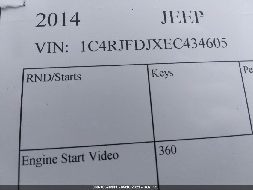 2014 JEEP GRAND CHEROKEE SRT8 - 1C4RJFDJXEC434605