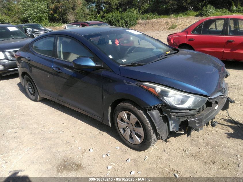 2016 HYUNDAI ELANTRA SE - 5NPDH4AE6GH663078