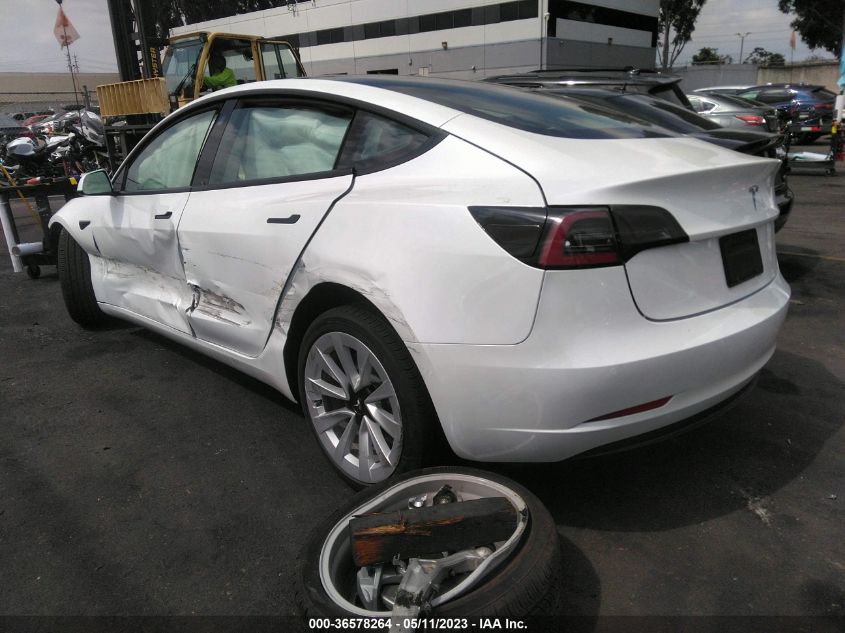 2022 TESLA MODEL 3 - 5YJ3E1EA3NF296596