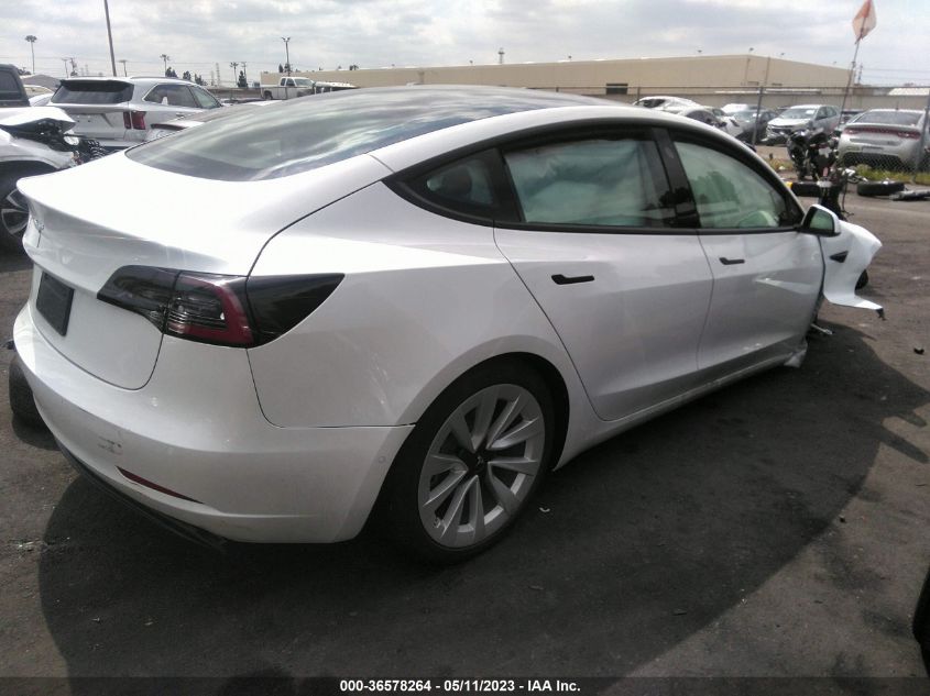 2022 TESLA MODEL 3 - 5YJ3E1EA3NF296596