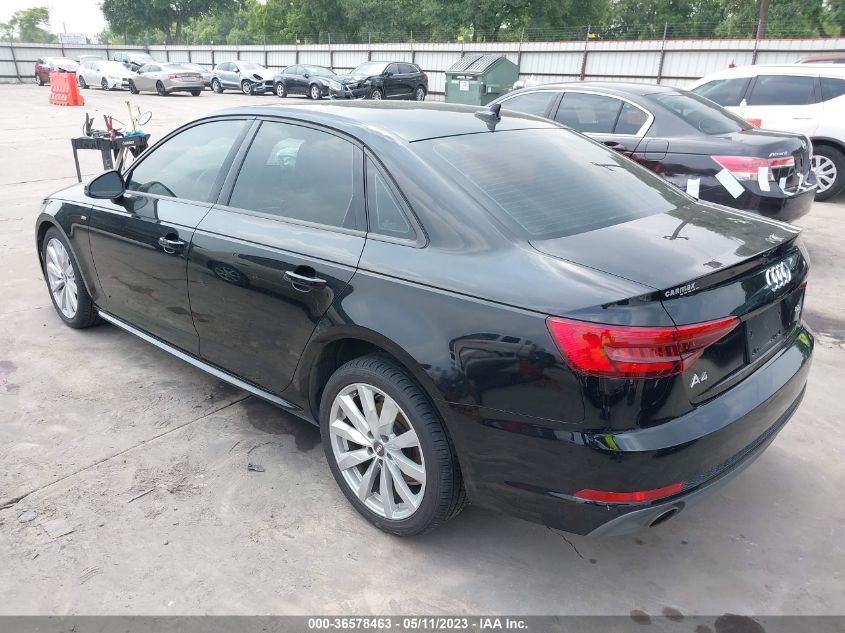 2017 AUDI A4 SEASON OF AUDI ULTRA - WAUKMAF49HN050470