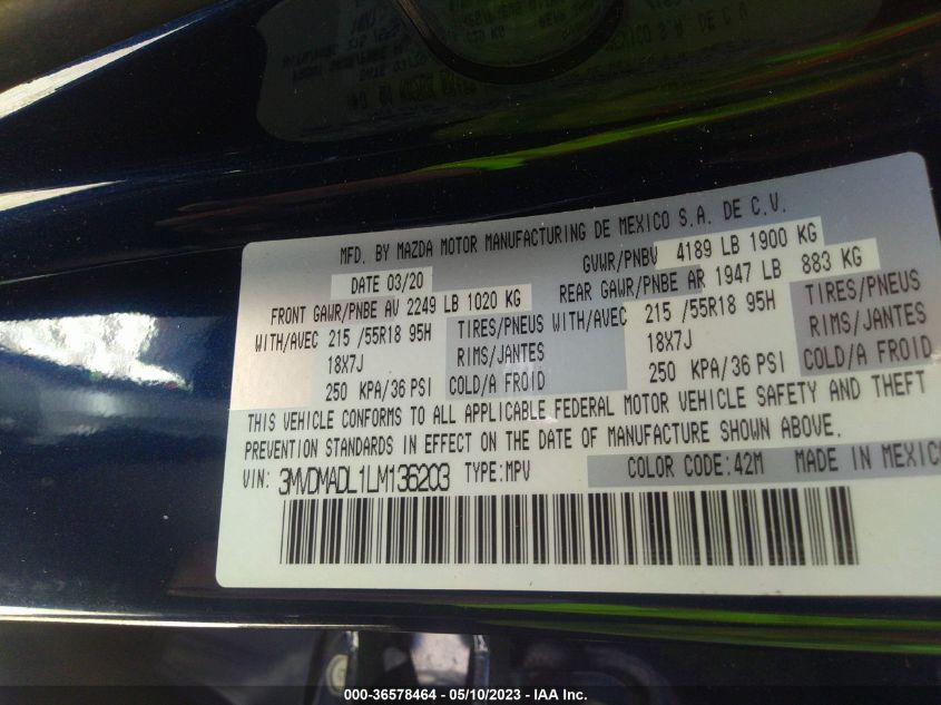 2020 MAZDA CX-30 PREFERRED PACKAGE - 3MVDMADL1LM136203