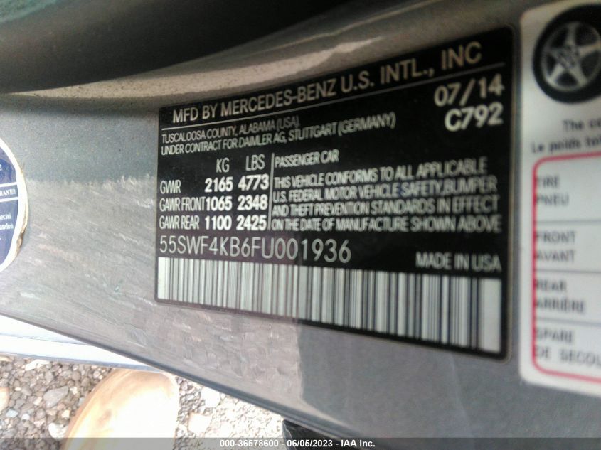 2015 MERCEDES-BENZ C-CLASS C 300 - 55SWF4KB6FU001936