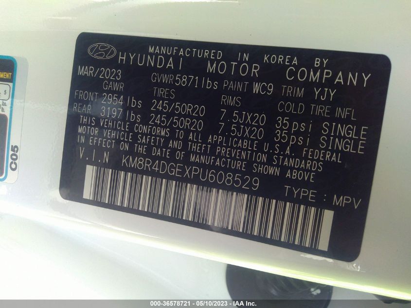 2023 HYUNDAI PALISADE SEL - KM8R4DGEXPU608529