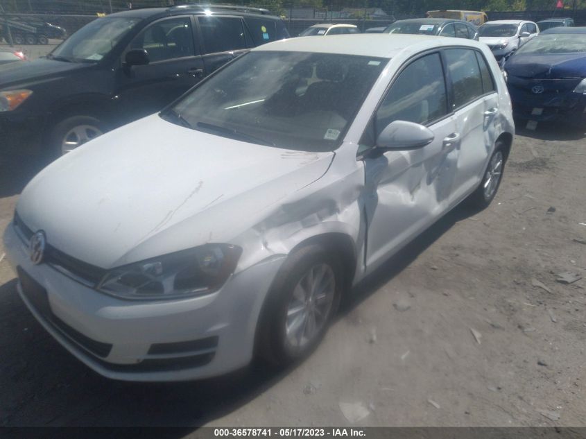 2016 VOLKSWAGEN GOLF TSI S - 3VW217AU0GM038607