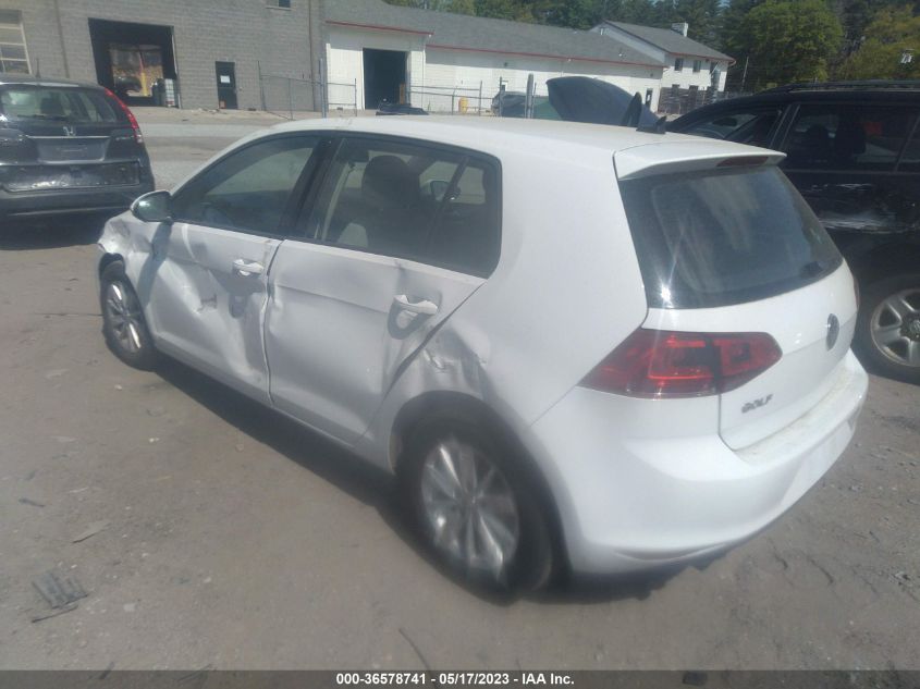 2016 VOLKSWAGEN GOLF TSI S - 3VW217AU0GM038607