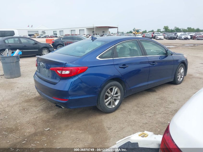2015 HYUNDAI SONATA 2.4L SE - 5NPE24AF5FH074603