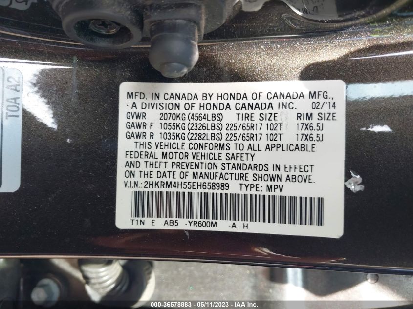 2014 HONDA CR-V EX - 2HKRM4H55EH658989