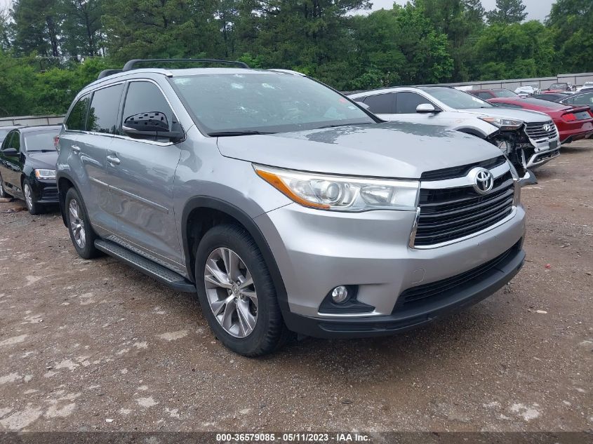 2015 TOYOTA HIGHLANDER XLE - 5TDKKRFH9FS102925