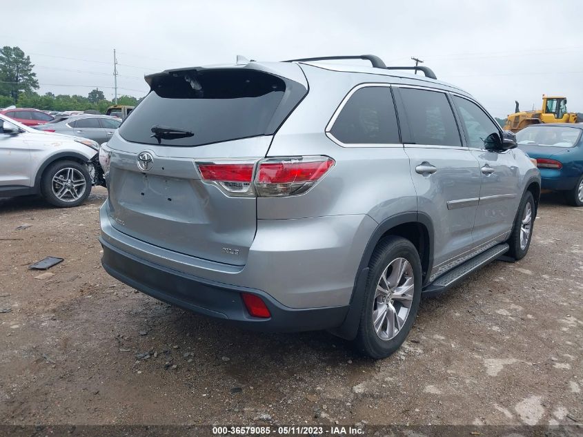 2015 TOYOTA HIGHLANDER XLE - 5TDKKRFH9FS102925