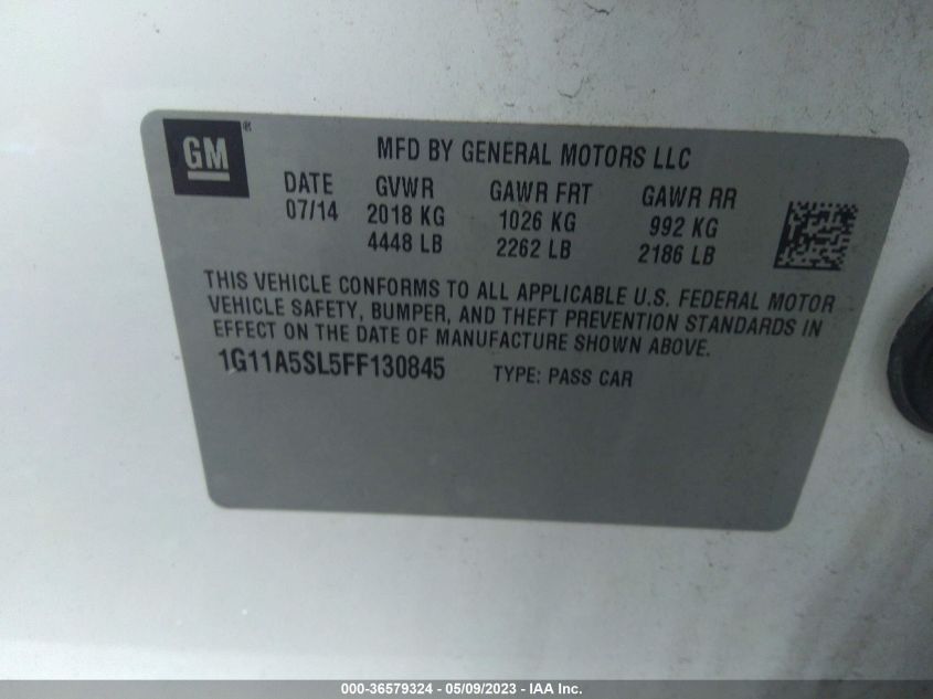 2015 CHEVROLET MALIBU LS - 1G11A5SL5FF130845