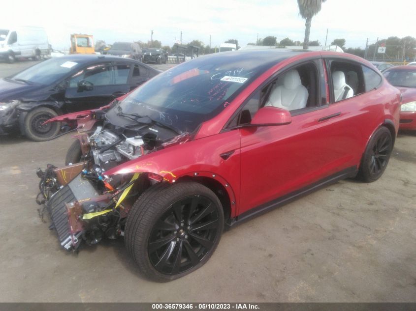 7SAXCBE62NF351602 Tesla Model X PLAID 2