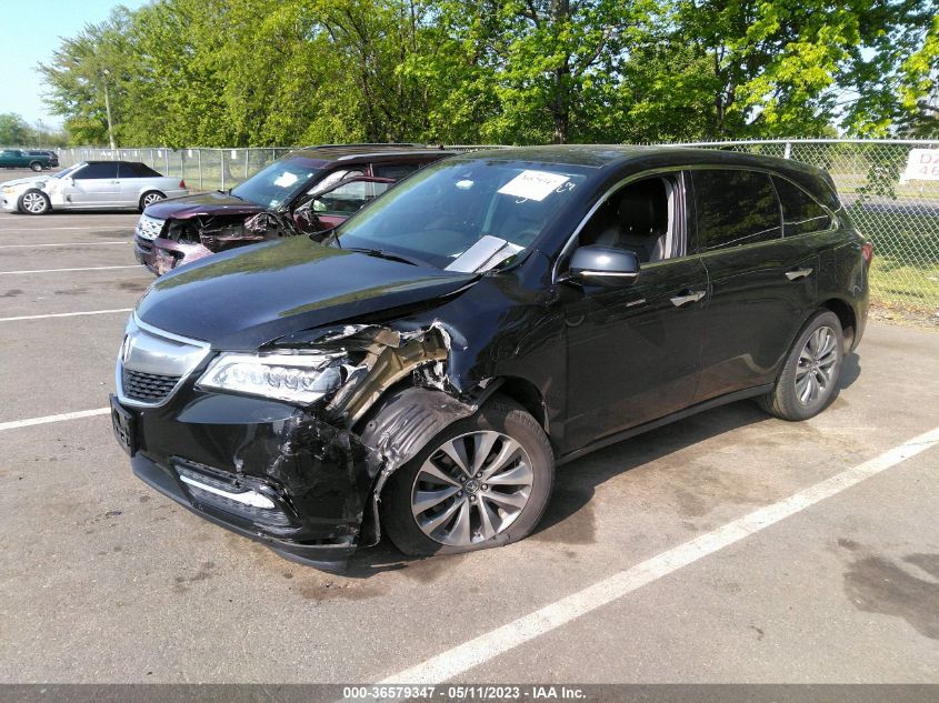 2016 ACURA MDX W/TECH/ENTERTAINMENT/W - 5FRYD4H65GB033867