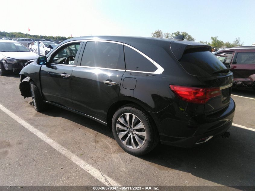 2016 ACURA MDX W/TECH/ENTERTAINMENT/W - 5FRYD4H65GB033867