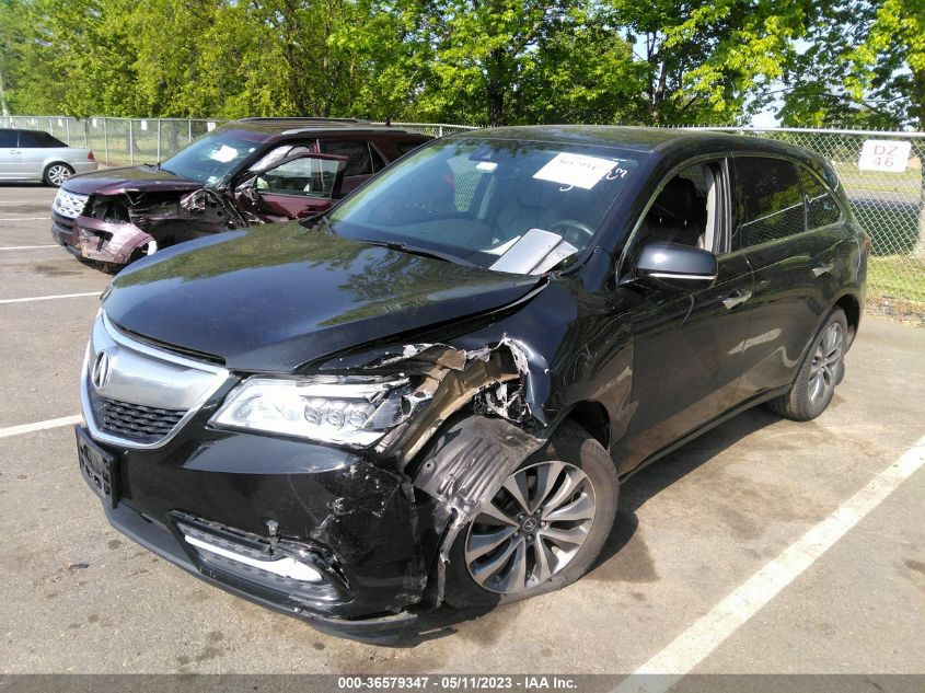 2016 ACURA MDX W/TECH/ENTERTAINMENT/W - 5FRYD4H65GB033867