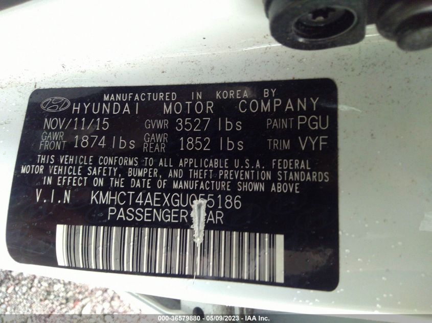 2016 HYUNDAI ACCENT SE - KMHCT4AEXGU055186
