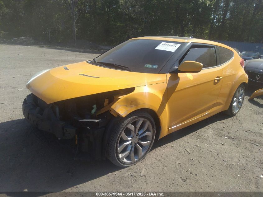 2013 HYUNDAI VELOSTER W/BLACK INT - KMHTC6ADXDU125087