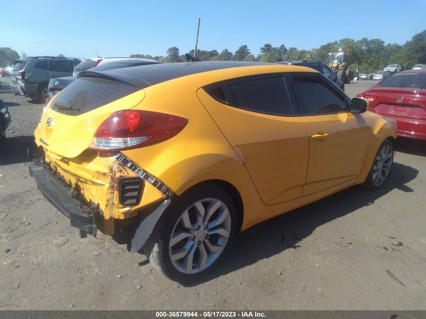 2013 HYUNDAI VELOSTER W/BLACK INT - KMHTC6ADXDU125087
