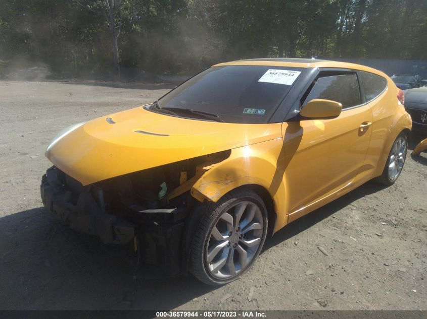 2013 HYUNDAI VELOSTER W/BLACK INT - KMHTC6ADXDU125087