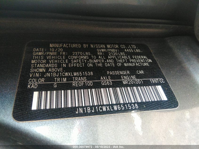 2020 NISSAN ROGUE SPORT S - JN1BJ1CWXLW651538