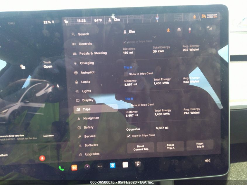 2022 TESLA MODEL 3 - 5YJ3E1EA4NF206579