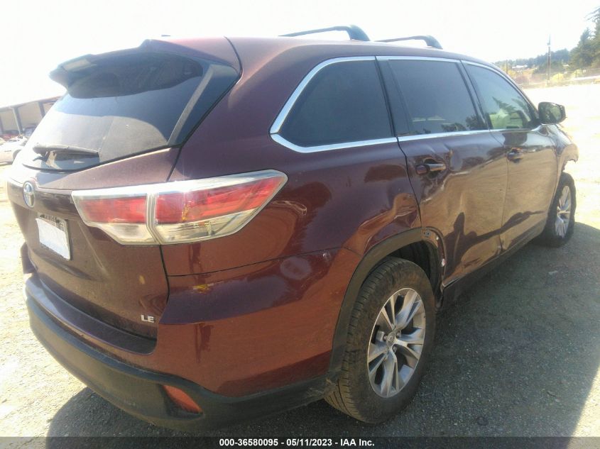 2015 TOYOTA HIGHLANDER LE - 5TDZKRFHXFS057749