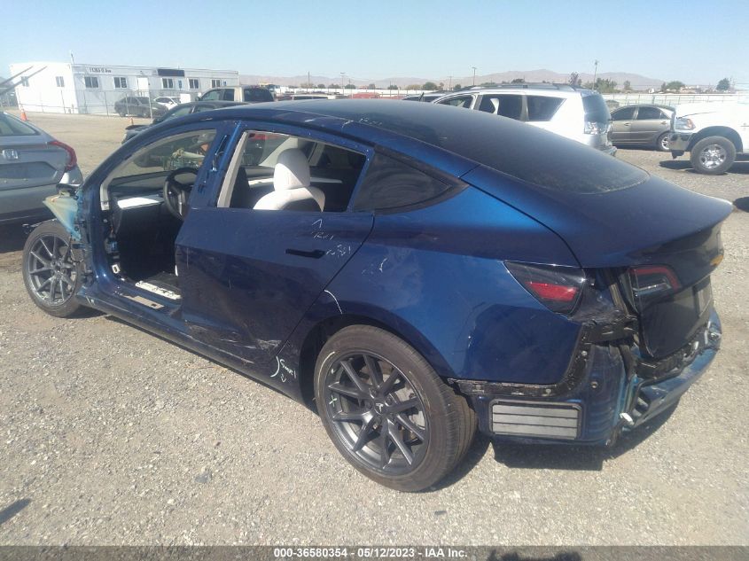 2022 TESLA MODEL 3 - 5YJ3E1EA7NF376287