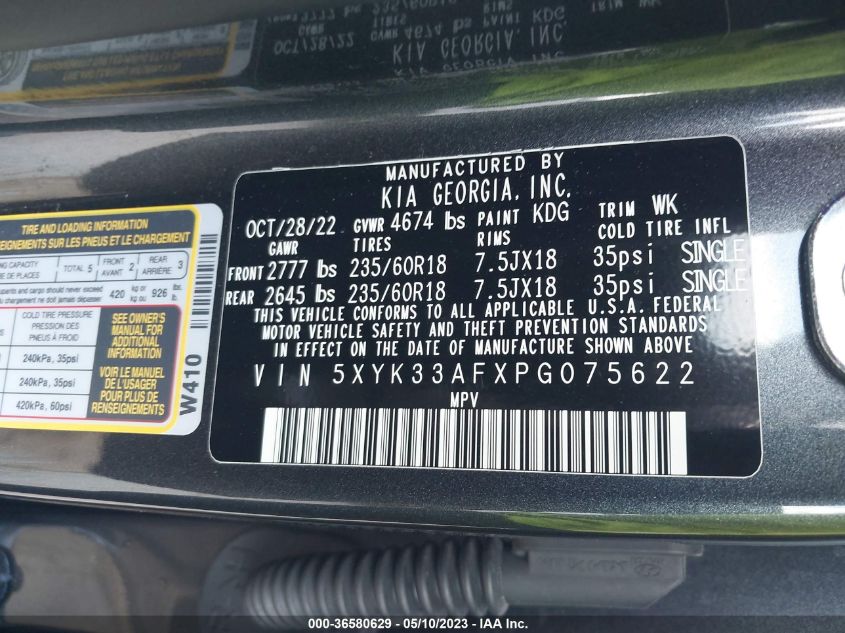 2023 KIA SPORTAGE EX - 5XYK33AFXPG075622
