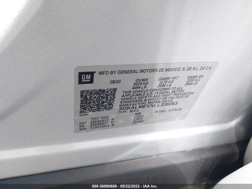 2020 GMC TERRAIN SLE - 3GKALMEVXLL336063