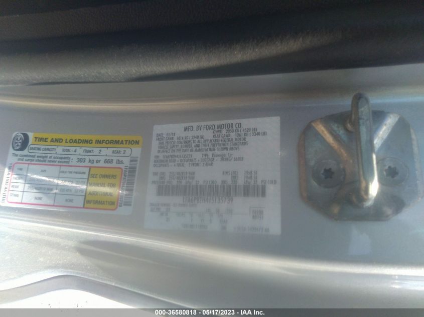 2018 FORD MUSTANG ECOBOOST - 1FA6P8TH4J5135739