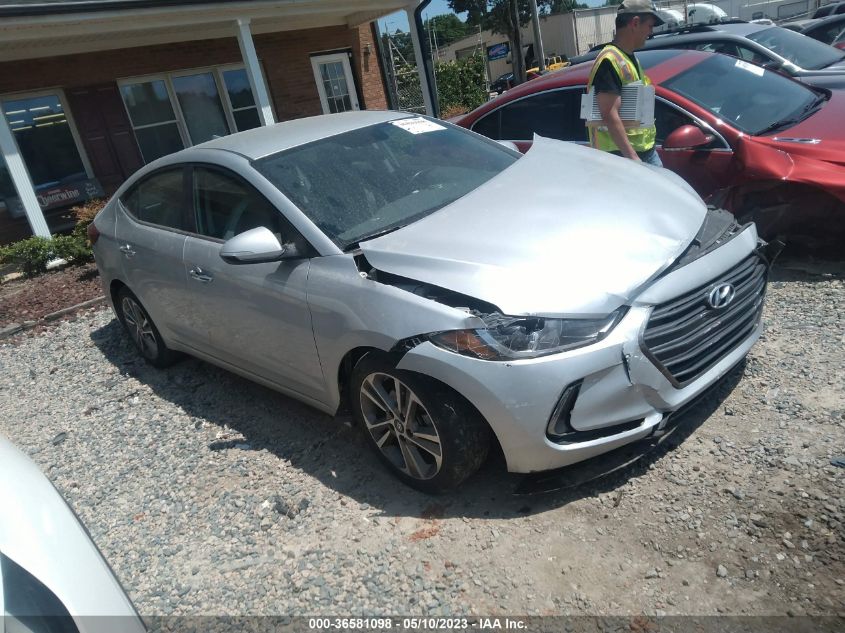 2017 HYUNDAI ELANTRA LIMITED - 5NPD84LFXHH040201