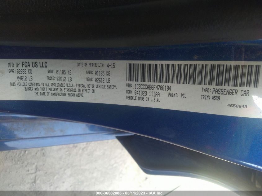 2015 CHRYSLER 200 LIMITED - 1C3CCCAB6FN706184