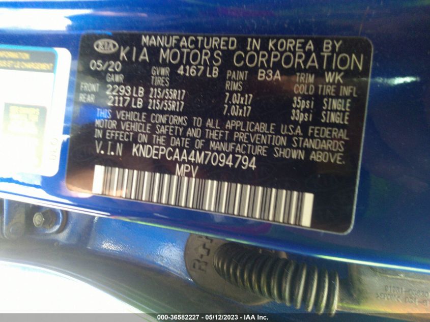 2021 KIA SELTOS LX - KNDEPCAA4M7094794