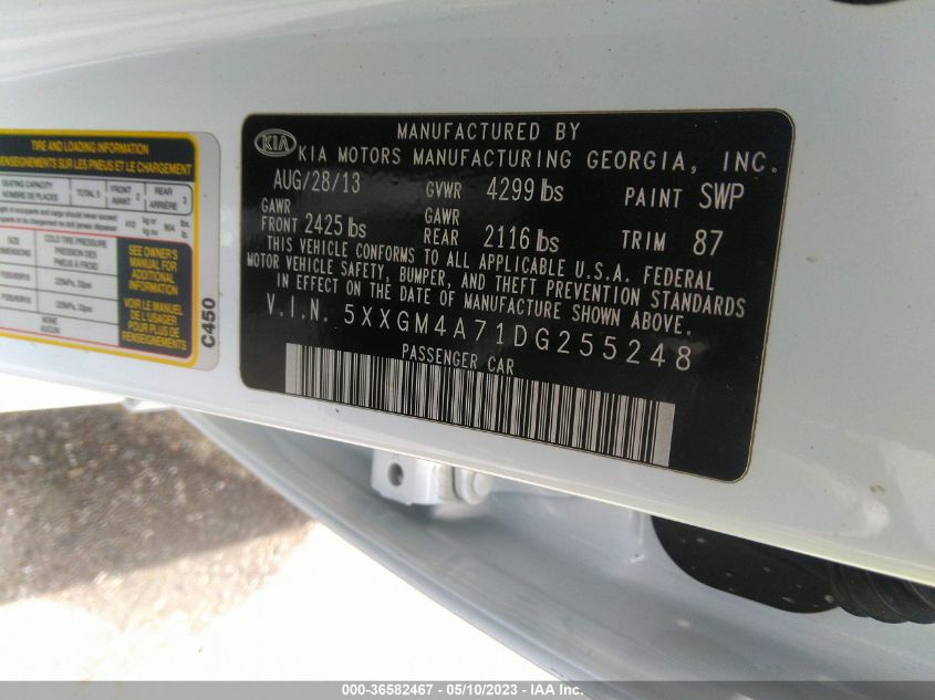 2013 KIA OPTIMA LX - 5XXGM4A71DG255248