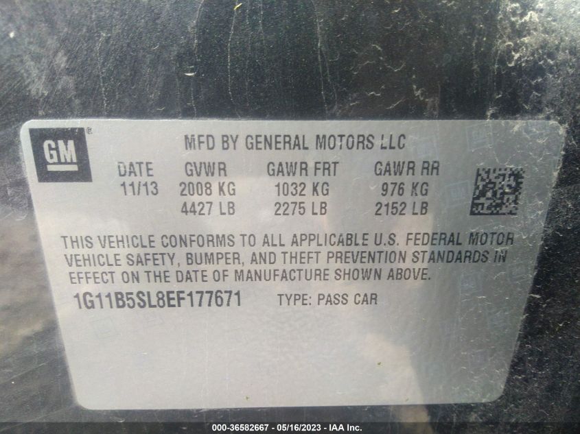 2014 CHEVROLET MALIBU LS - 1G11B5SL8EF177671