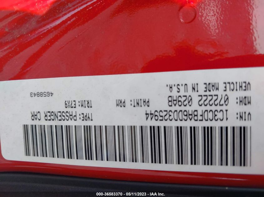 2013 DODGE DART SXT - 1C3CDFBA6DD325944