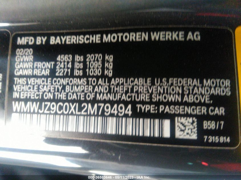 2020 MINI CLUBMAN JOHN COOPER WORKS - WMWJZ9C0XL2M79494