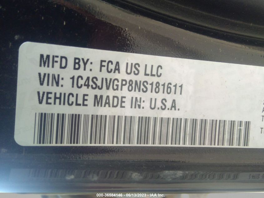 2022 JEEP GRAND WAGONEER SERIES III 1C4SJVGP8NS181611