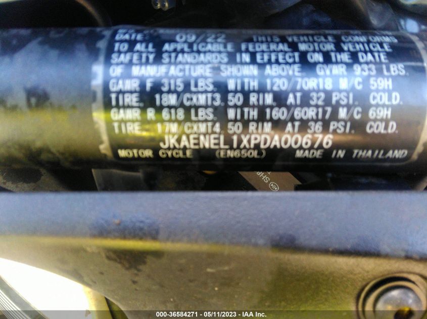 2023 KAWASAKI EN650 L - JKAENEL1XPDA00676