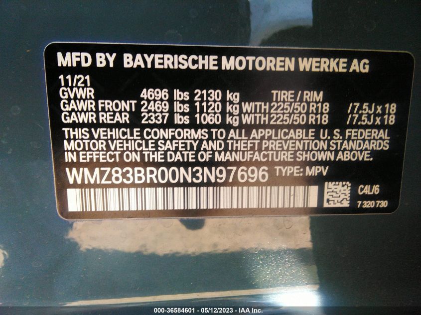 2022 MINI COUNTRYMAN COOPER S - WMZ83BR00N3N97696