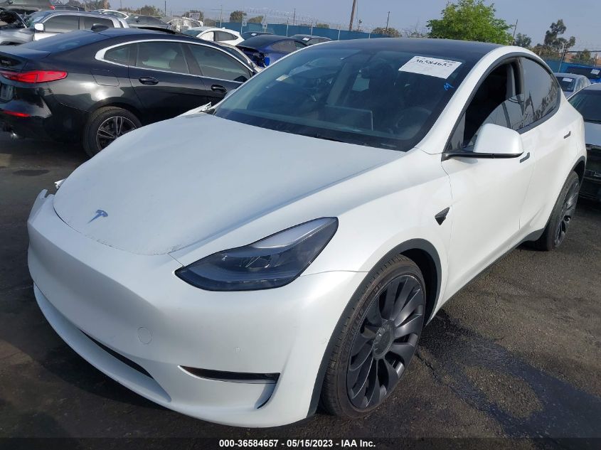 2022 TESLA MODEL Y PERFORMANCE - 7SAYGDEF9NF366103