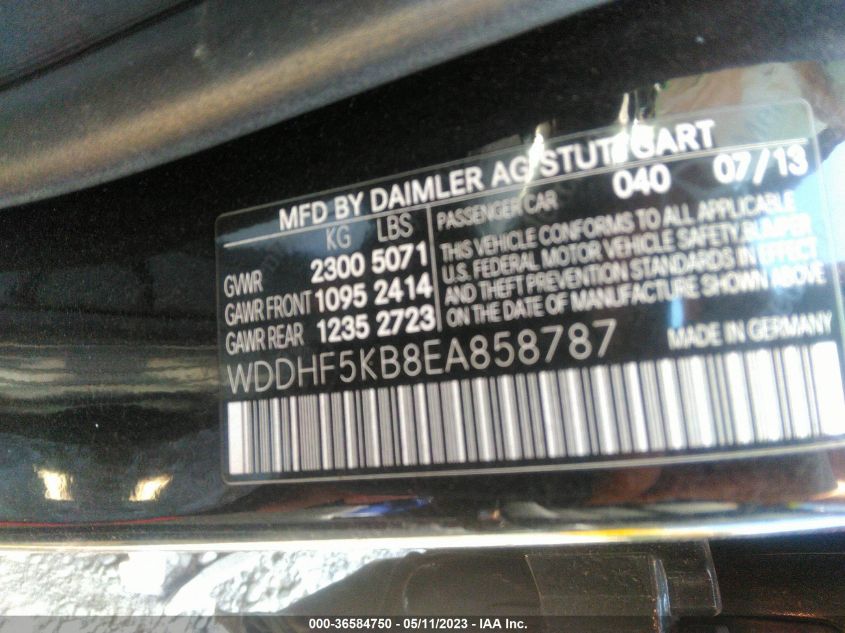 2014 MERCEDES-BENZ E-CLASS E 350 - WDDHF5KB8EA858787