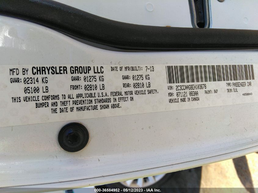 2014 CHRYSLER 300 - 2C3CCAAG8EH103678