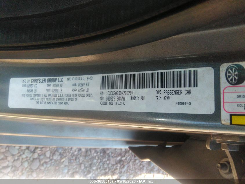 2013 CHRYSLER 200 LX - 1C3CCBAB9DN762787
