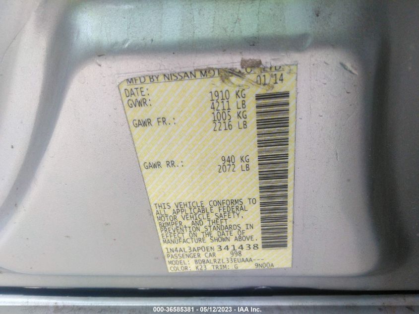 2018 NISSAN ALTIMA 2.5 S - 1N4AL3AP2JC262990